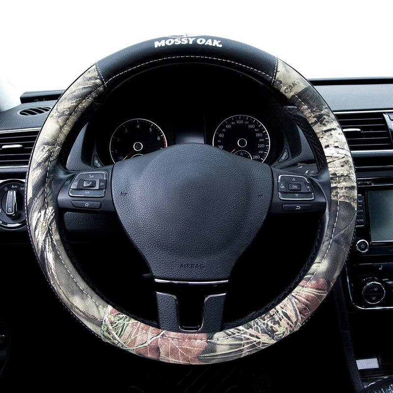 Mossy Oak Camo Steering Wheel Cover, Universal 15 inch - Made with Premium PVC Leather and Cotton Fabric - Official Licensed Product - Image 2